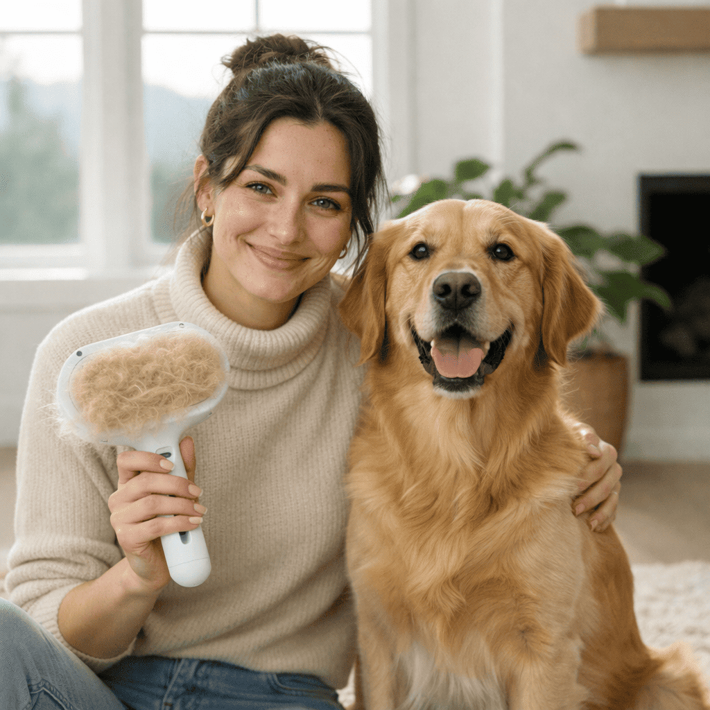 PawBrush™ – Spazzola a Vapore 3 in 1 per Meno Peli e Più Benessere