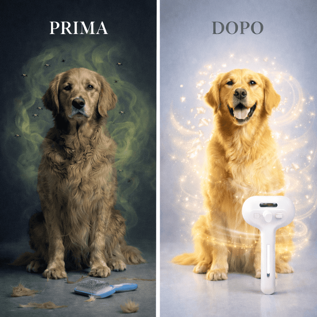 PawBrush™ - Spazzola a Vapore 3 in 1 che Elimina gli Odori del Tuo Cane